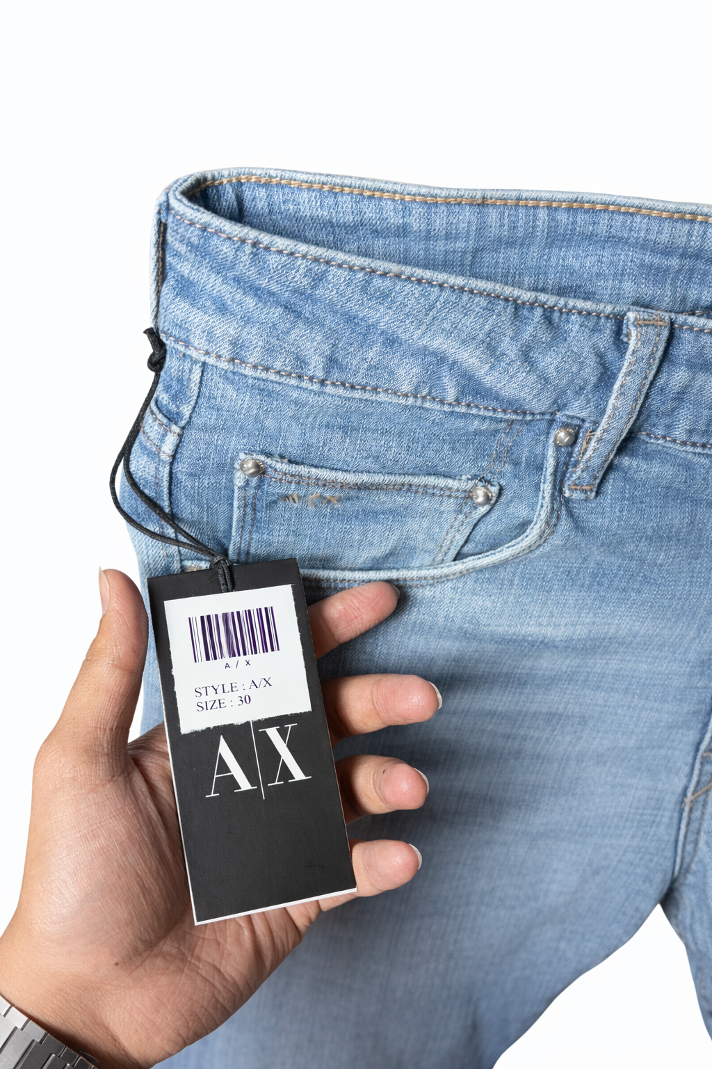 Ax Arman_i Exchange Light Blue Denim Jeans 1108 - Image 2