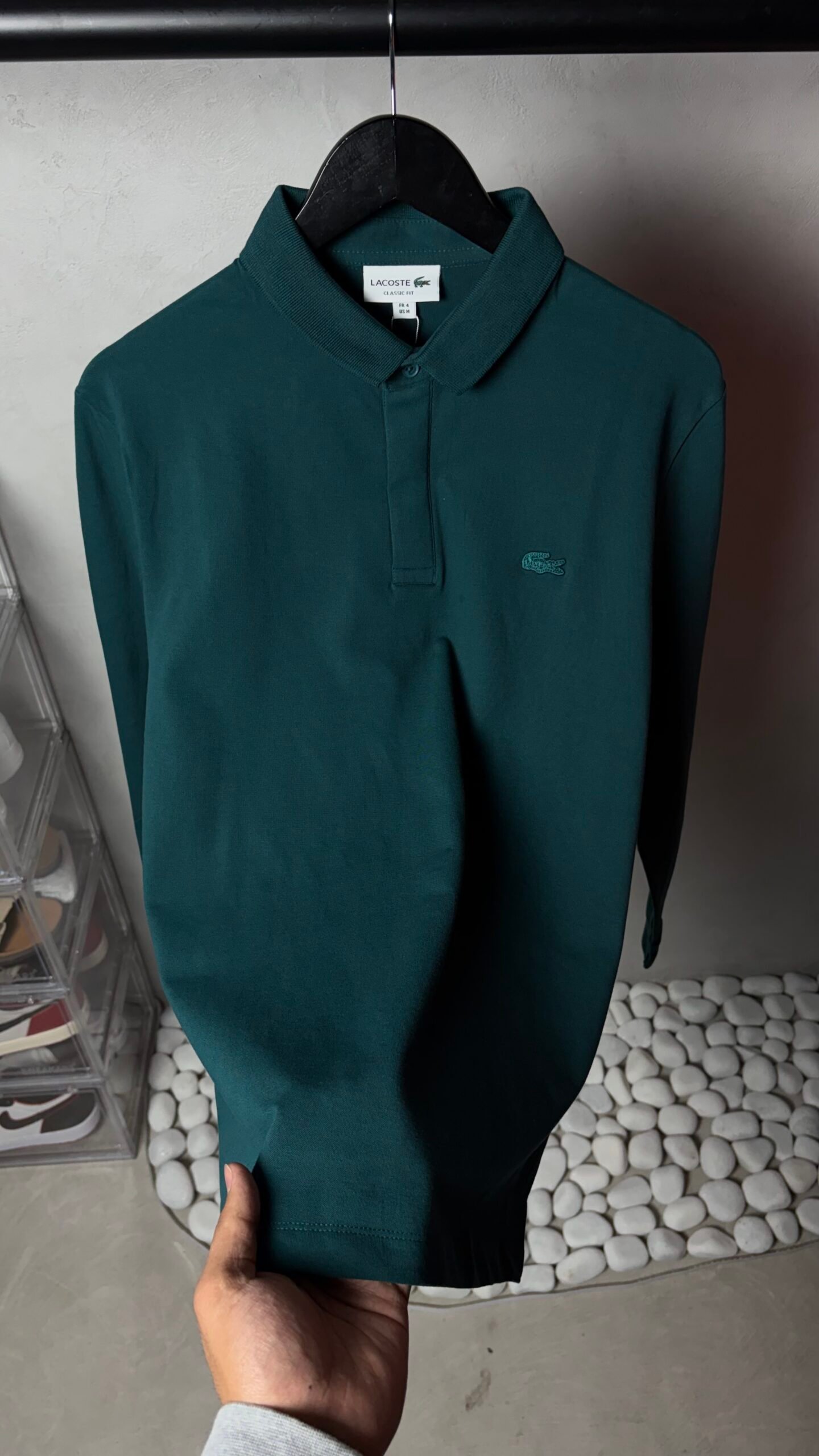 Lacost_e Classic Green Full Sleeves T-Shirt 1065