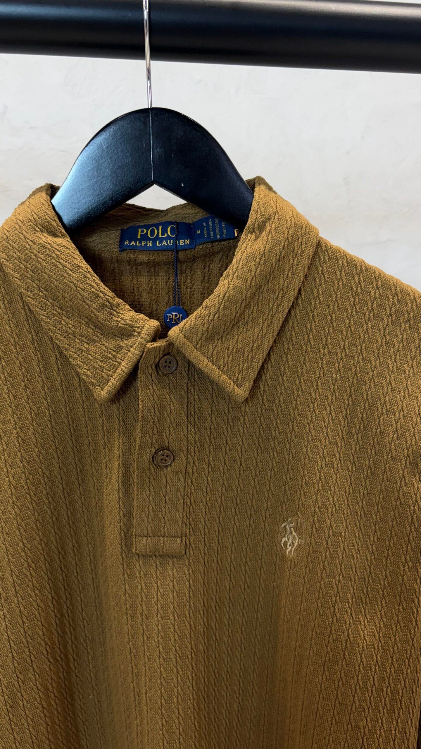 Ralp_h Lauren Full Sleeves Textured Polo 1055 - Image 3