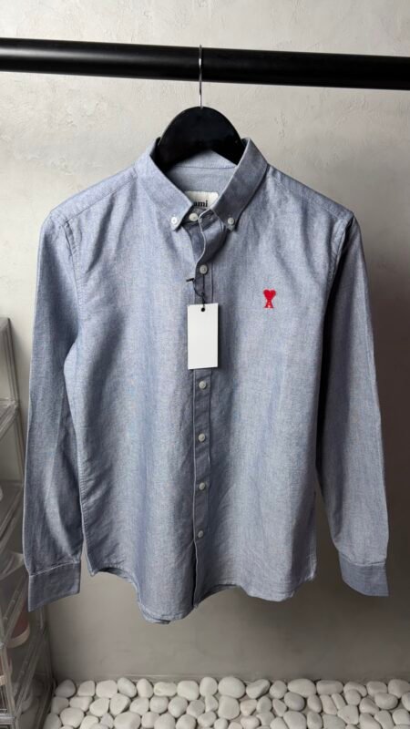 Ami Heart Logo Premium Oxford Shirts 1216
