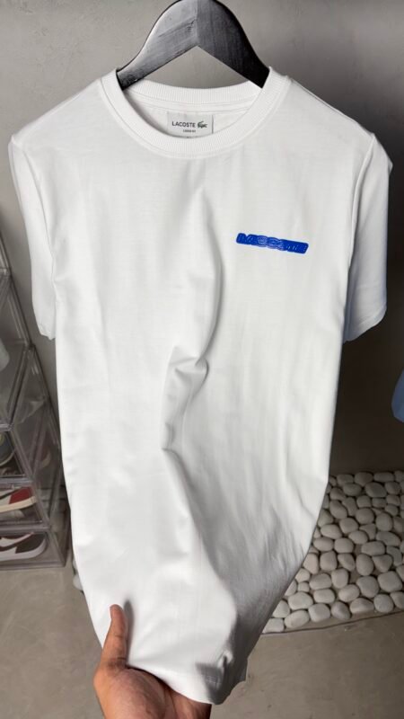 Lacost_e Drip Logo White T-Shirt 1234