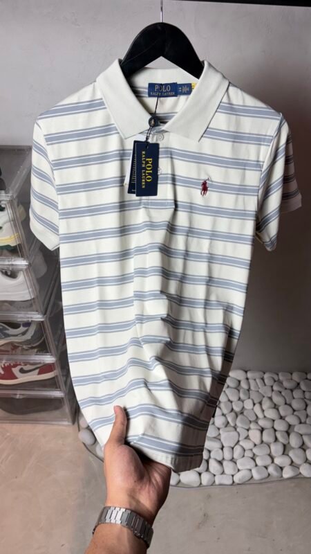 Ralp_h Laure_n Premium Striped Polo T-Shirt With OG Packaging 1344