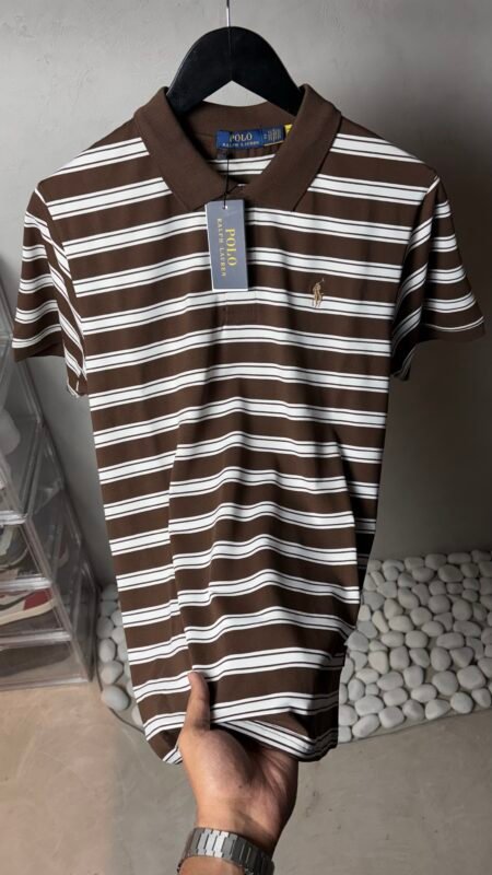 Ralp_h Laure_n Premium Striped Polo T-Shirt With OG Packaging 1345