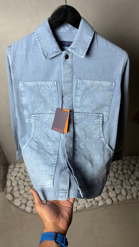 Loui_s Vuitton Monogram Premium Utility Denim Overshirt 1385