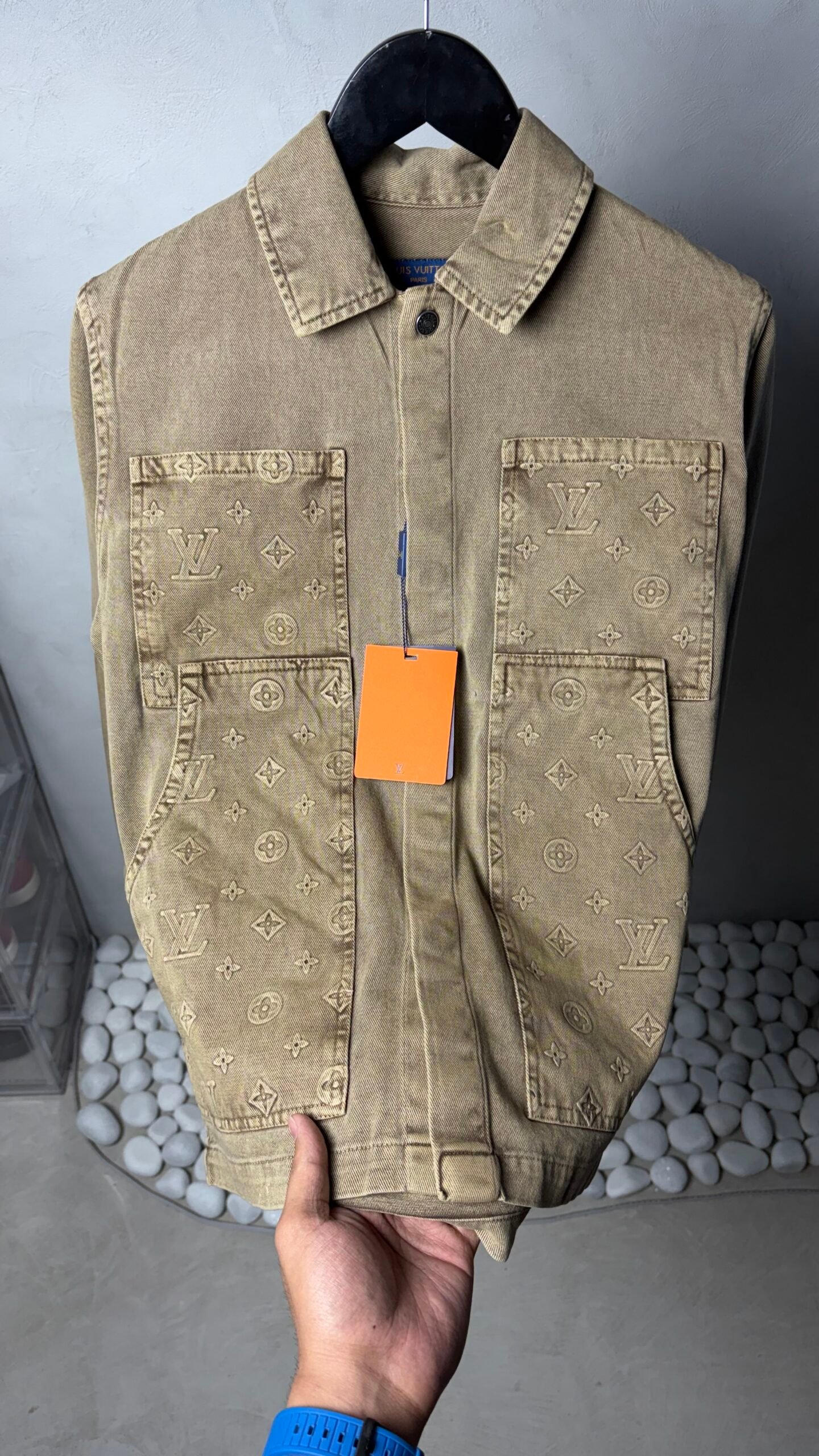 Loui_s Vuitton Monogram Premium Utility Denim Overshirt 1386 - Image 4