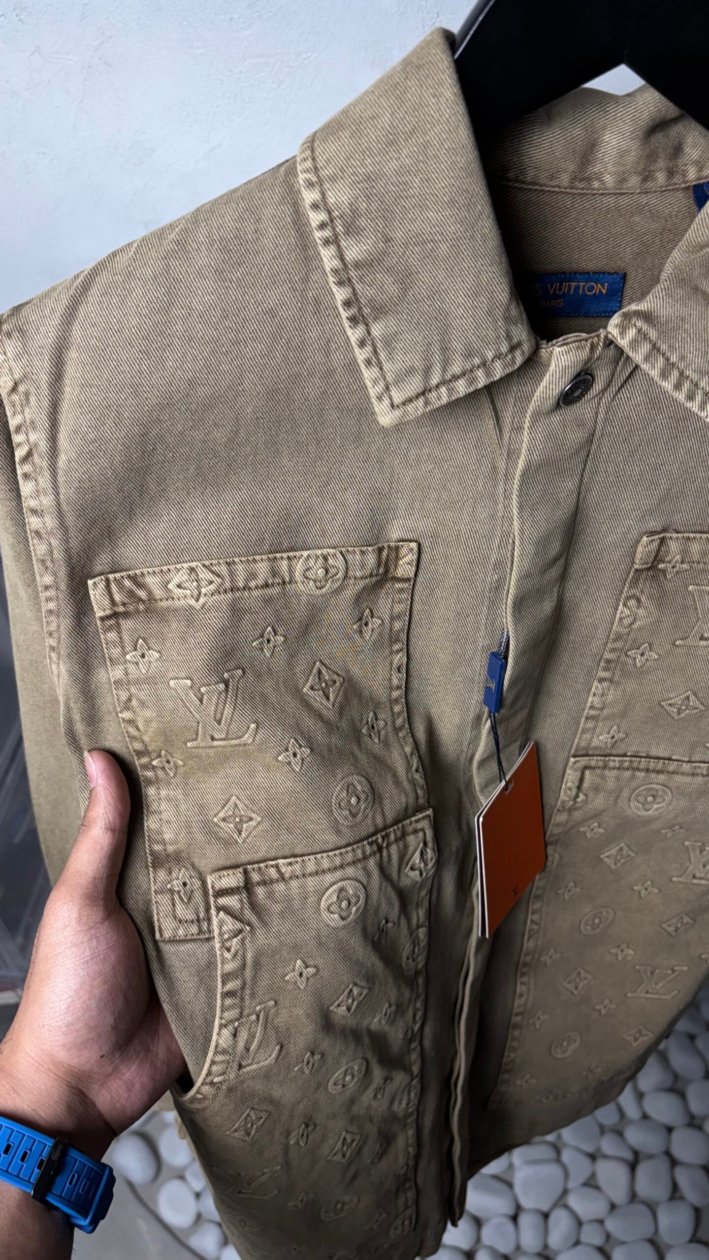 Loui_s Vuitton Monogram Premium Utility Denim Overshirt 1386 - Image 2