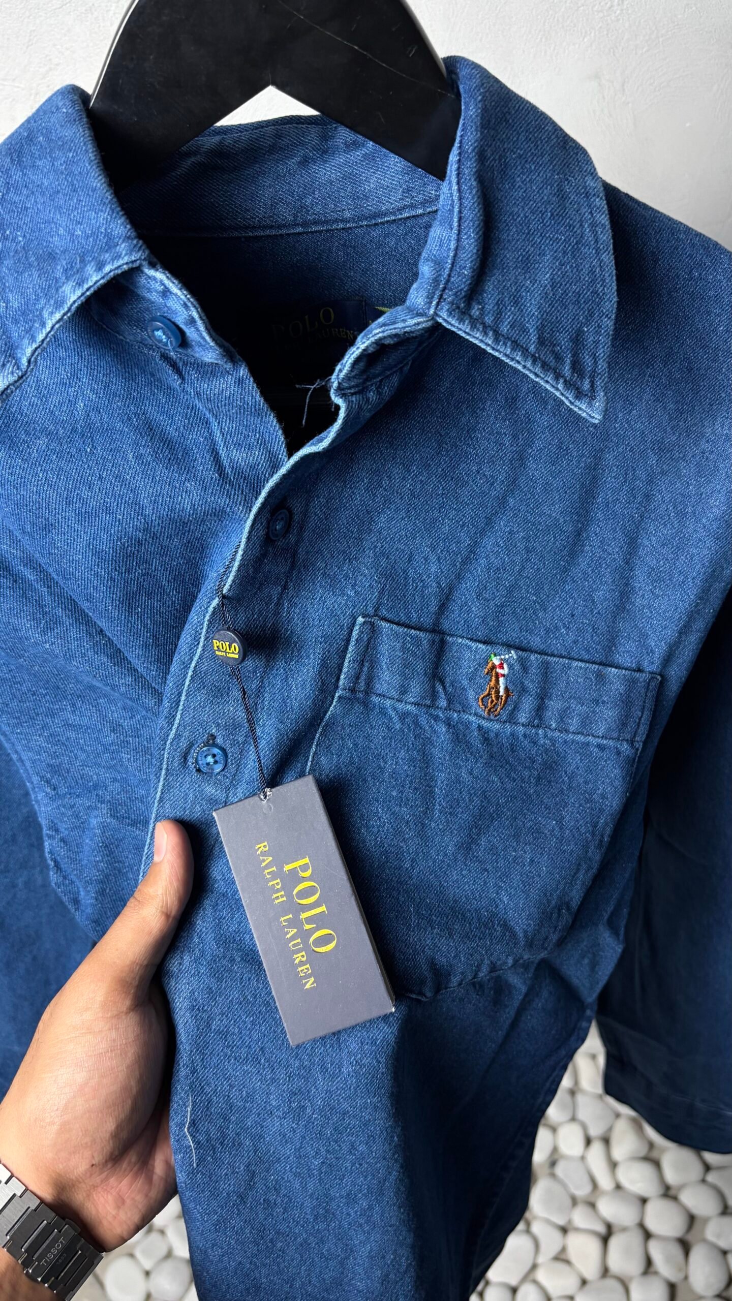 Ralp_h Laure_n Mid Blue Classic Denim Shirt 1443 - Image 2