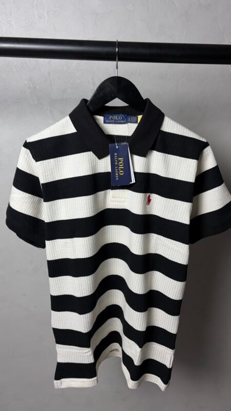 Ralp_h Laure_n Premium Knit Striped Polo T-Shirt With OG Box Packaging1466
