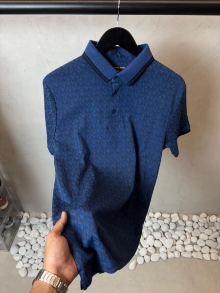 Michael kor_s Blue Monogram Polo T-Shirt 1033