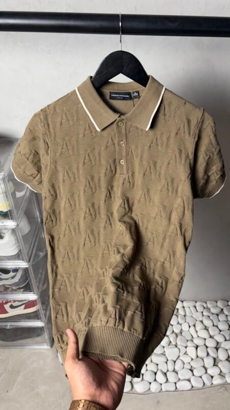 Arman_i Exchange Premium Knit Embossed Polo T-Shirt 1573