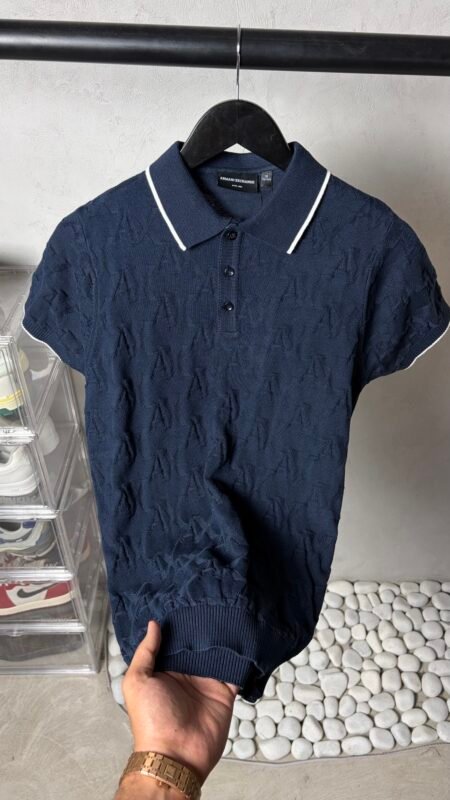 Arman_i Exchange Premium Knit Embossed Polo T-Shirt 1574