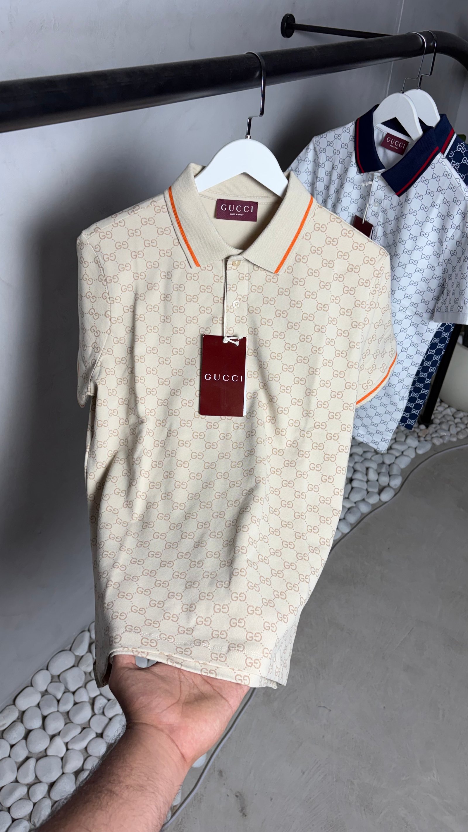 Gucc_i Premium Monogram Polo T-Shirt 1752