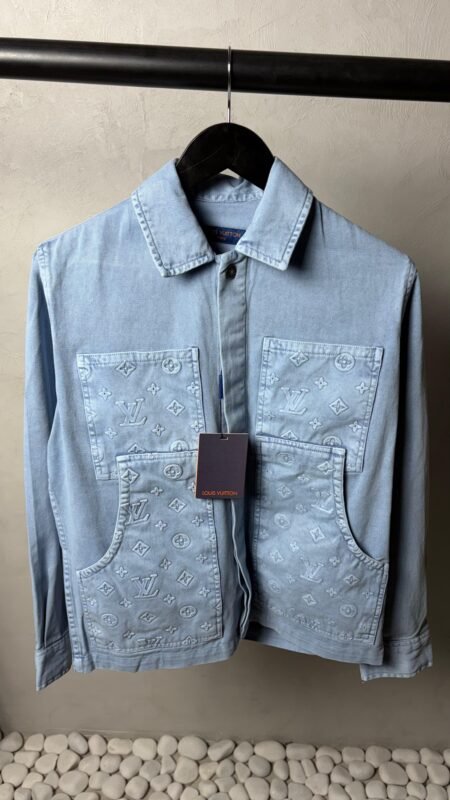 Loui_s Vuitton Monogram Premium Utility Denim Overshirt 1385