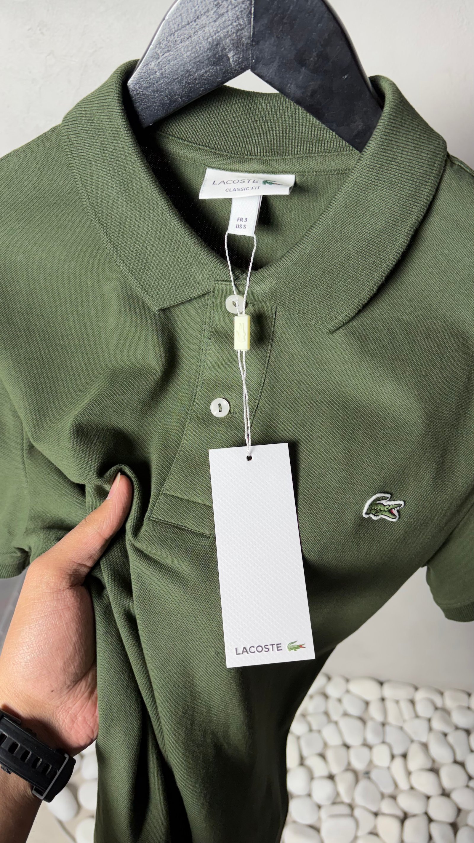 Lacost_e Premium Signature Polo T-Shirt 1407 - Image 2